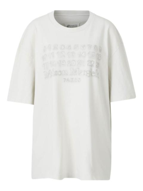 numbers-embroidered T-shirt