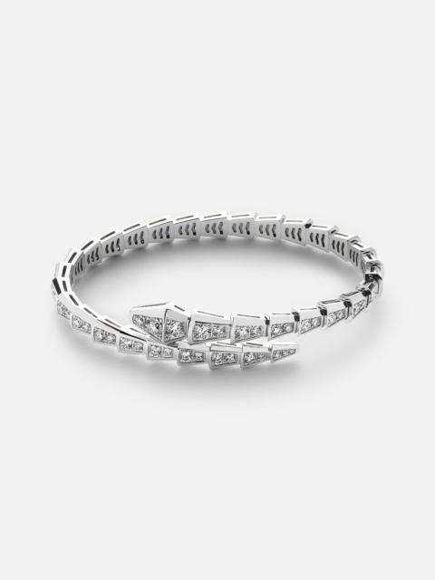 Serpenti Viper 18kt white gold bracelet with diamonds