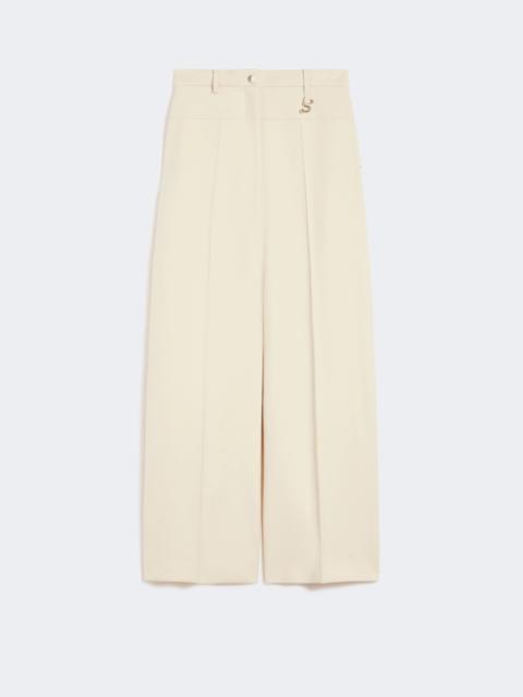 Oversized gabardine trousers - VANILLA