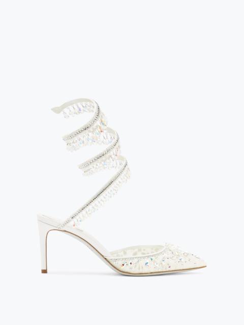 White Jewel Chandelier Pumps