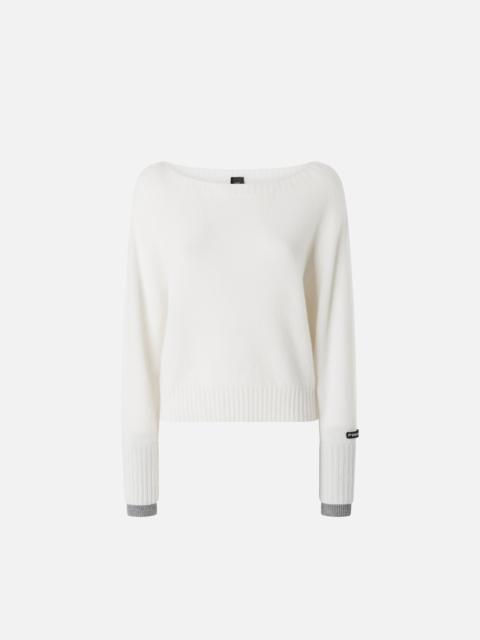 WOOL AND CASHMERE BOAT-NECK SWEATER
