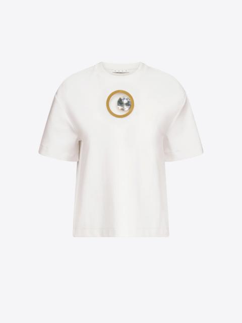 CRYSTAL EYELET RELAXED T-SHIRT