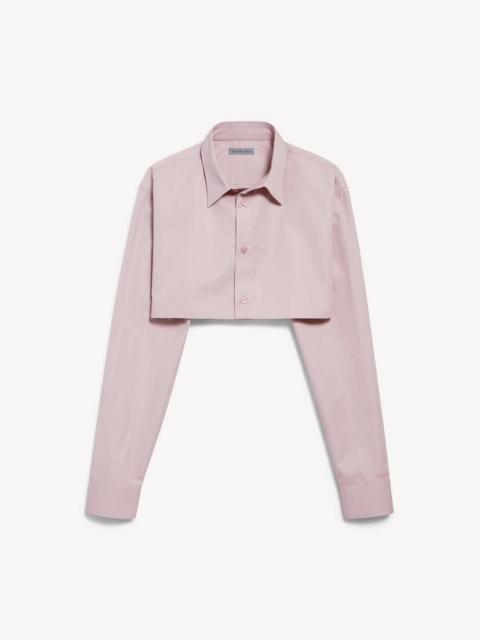 Women's Cropped Shirt in Dusty Pink