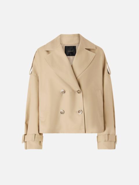 SHORT DOUBLE-BREASTED TRENCH COAT