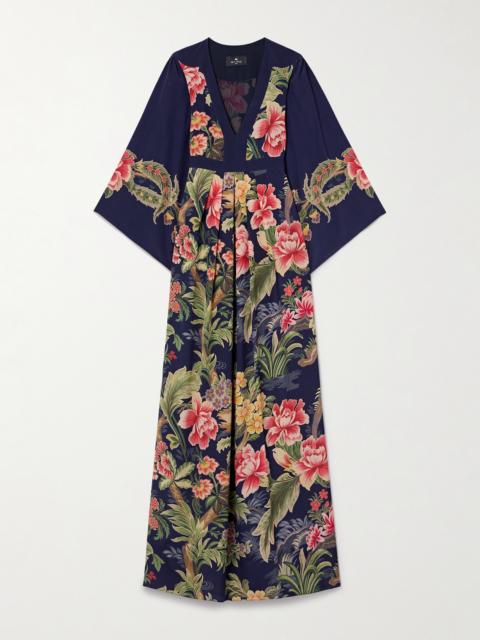 Printed Silk-crepe Maxi Dress