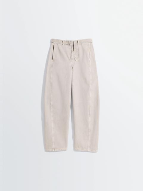 TWISTED BELTED PANTS IN HEAVY BROKEN TWILL SNOW