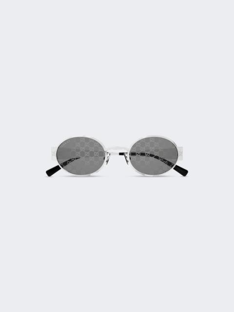 Monogram Round Sunglasses Shiny Silver