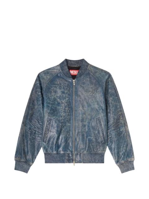 L-Cobb leather bomber jacket
