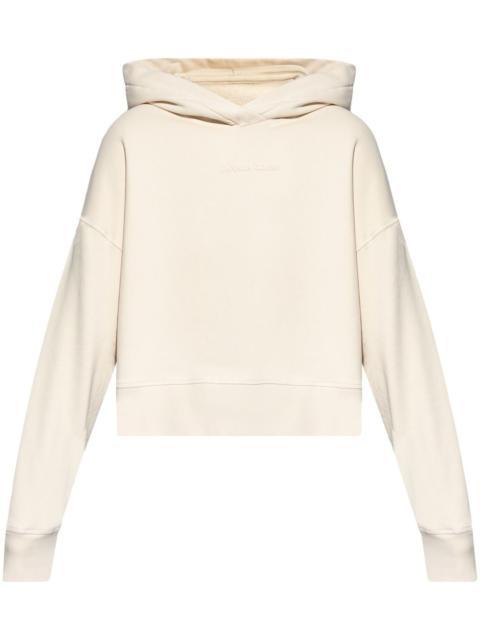 logo-embossed hoodie
