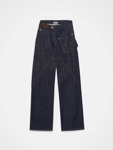 TWISTED WORKWEAR DENIM JEANS IN INDIGO