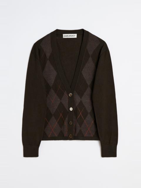 Our Legacy Ivy Cardigan Pub Argyle Fine Wool
