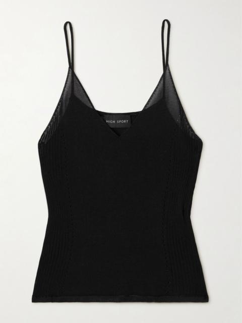 Tyler knitted camisole Black