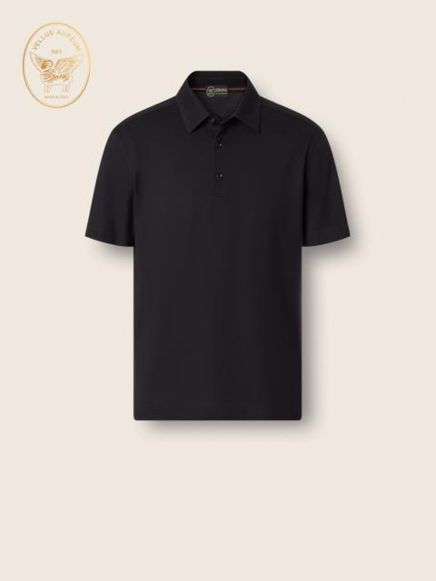 BLACK VELLUS AUREUM POLO SHIRT