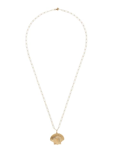 Large Venus 14K Yellow Gold Necklace gold