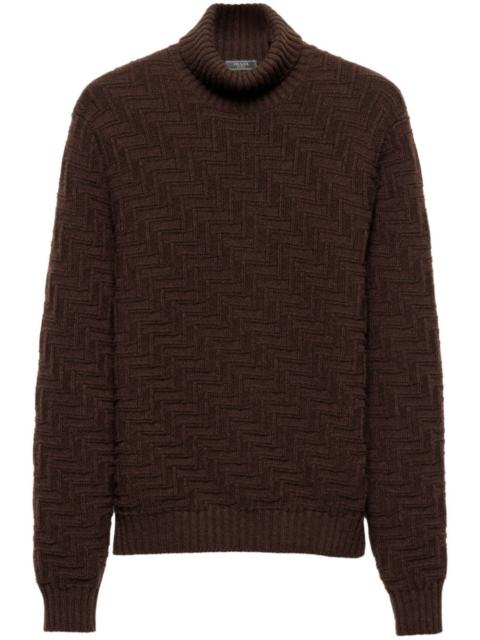 Wool and cashmere turtleneck sweater