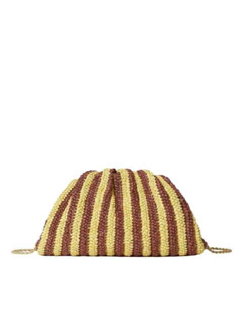 BAILEY BROWN/BUTTER STRIPE DOME CLUTCH