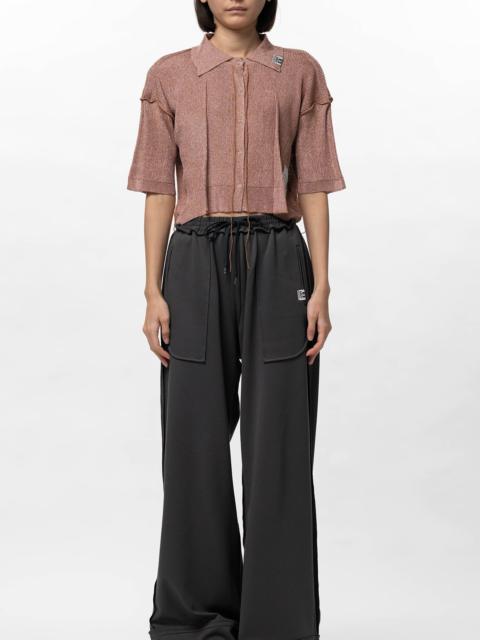 Inside-Out Glitter Knit Cardigan