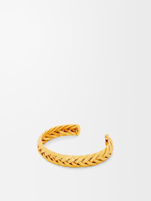 Thin braided cuff in sterling silver