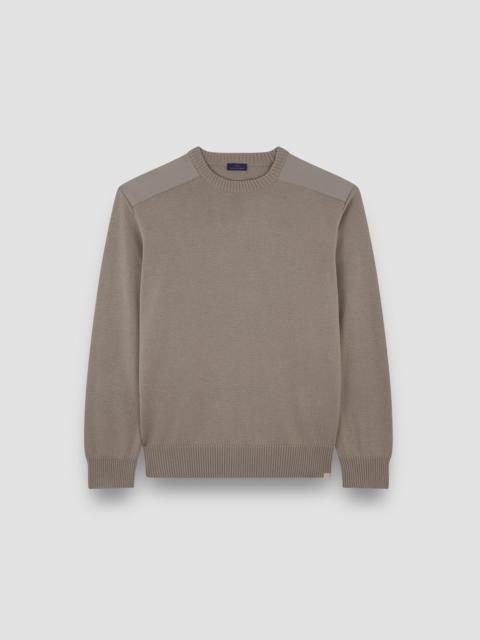 SOFT COOL TOUCH WOOL CREWNECK SWEATER WITH TYPHOON® DETAILS