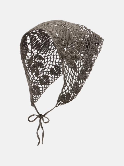 Crochet cotton scarf