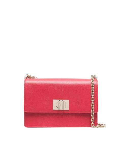 clasp-fastening crossbody bag
