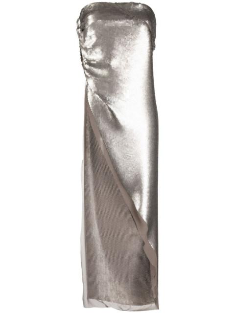 Luxor asymmetric sequinned top