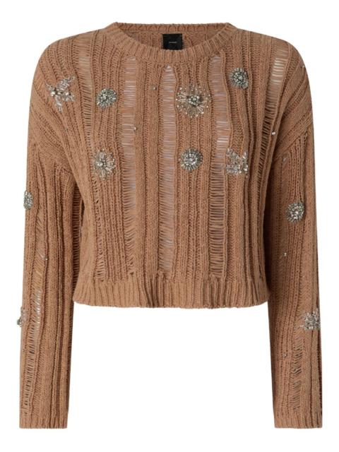 embellished distressed top