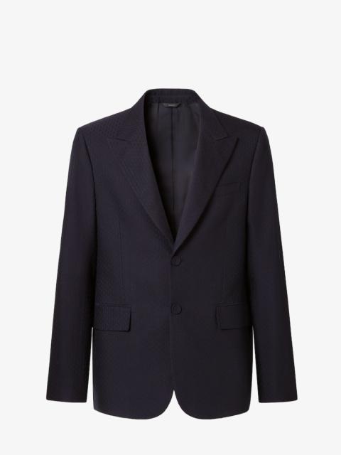 Jacket Blue jacquard wool blazer
