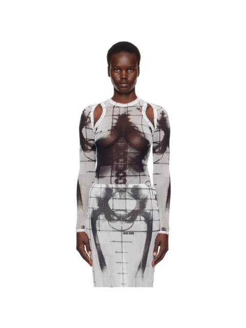 White & Black 'The Squeletor' Cardigan