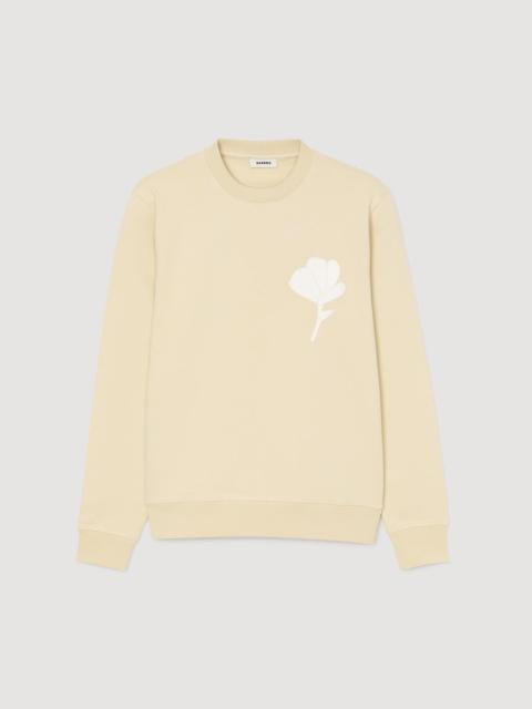 SWEATSHIRT WITH FLOWER PATCH