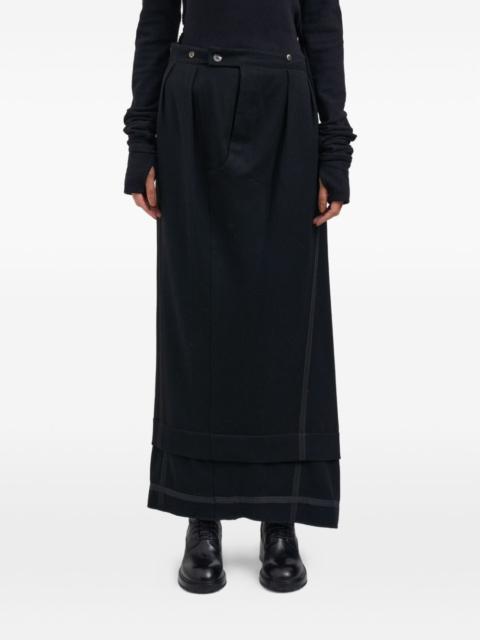 rear-slit maxi skirt