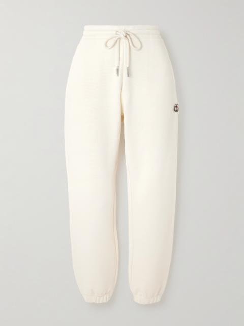 Appliquéd Cotton-blend Jersey Sweatpants