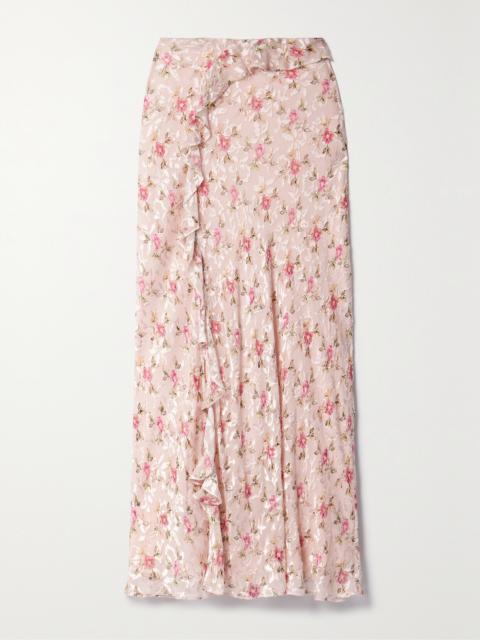 Sumi Floral-print Fil Coupé Chiffon Maxi Skirt