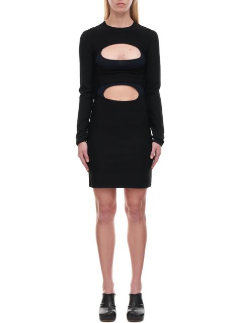 Double Hosiery Mini Dress