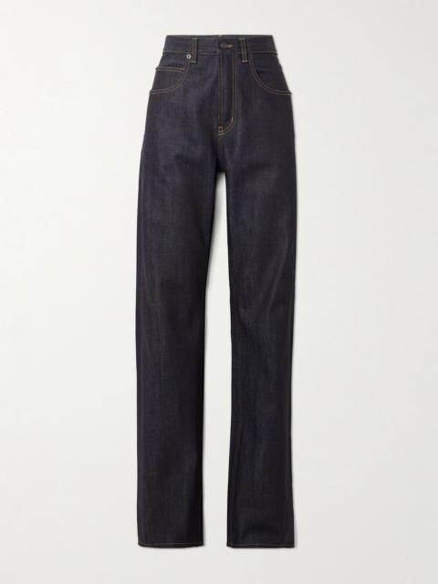 High-rise straight-leg jeans Indigo