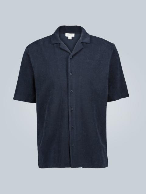 Short-sleeved towelling shirt