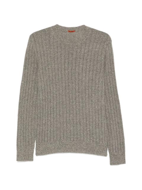 ribbed crew-neck jumper
