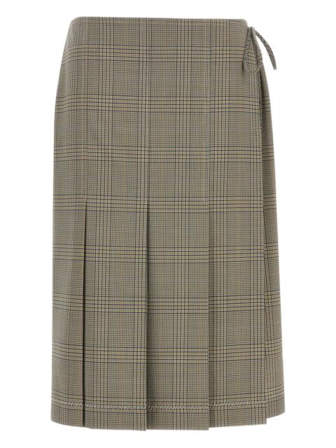pleated wrap skirt