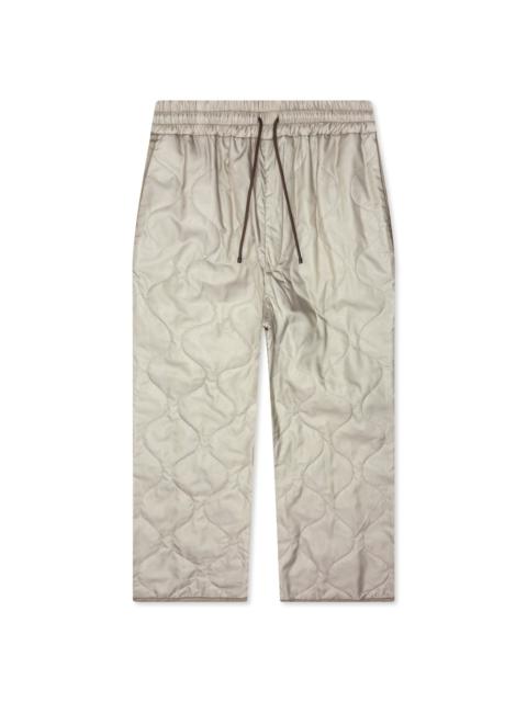 PLEADED PADDED PANTS - SAND