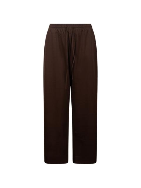 drawstring straight trousers