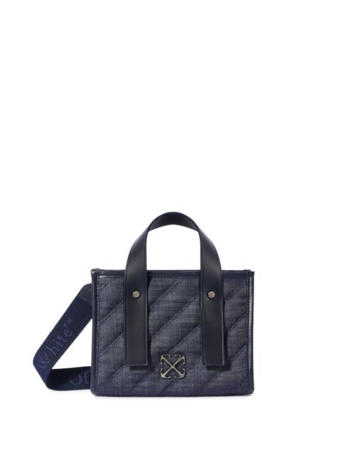 Dark Blue Quilted Denim Tote Bag