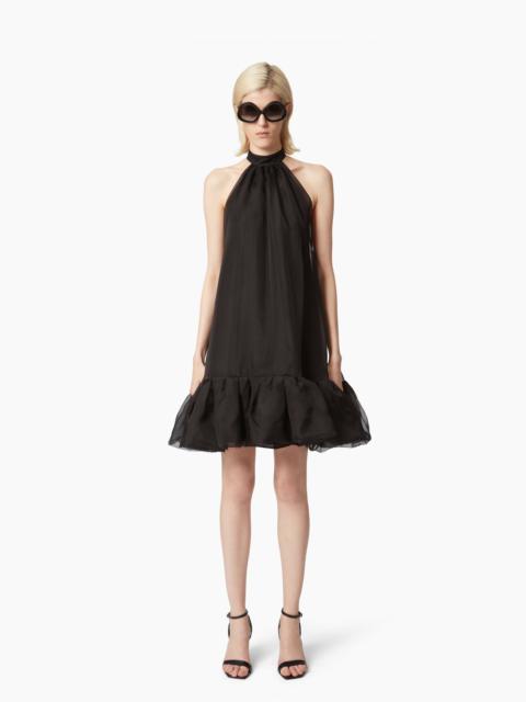 HALTERNECK MINI DRESS WITH PEPLUM