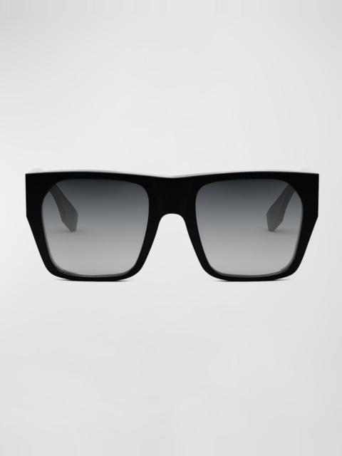 Baguette Acetate Shields Sunglasses