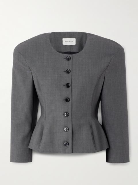 Wool And Silk-blend Peplum Blazer