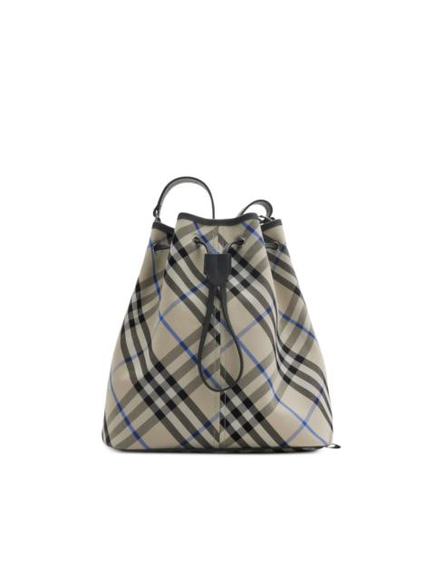 medium Check bucket bag