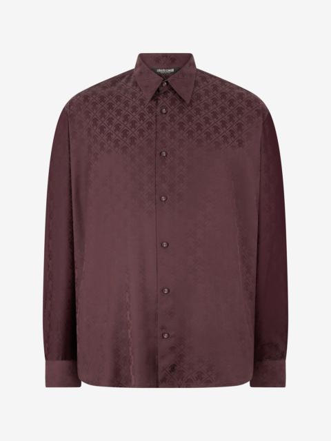 Silk-Blend Shirt With All-Over Monogram