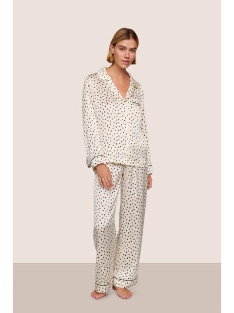 Inez Washable Silk Printed Long PJ Set