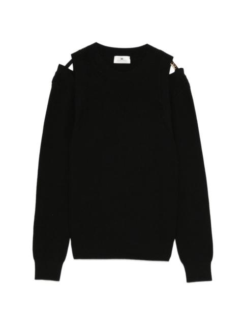 cut-out long-sleeve sweater