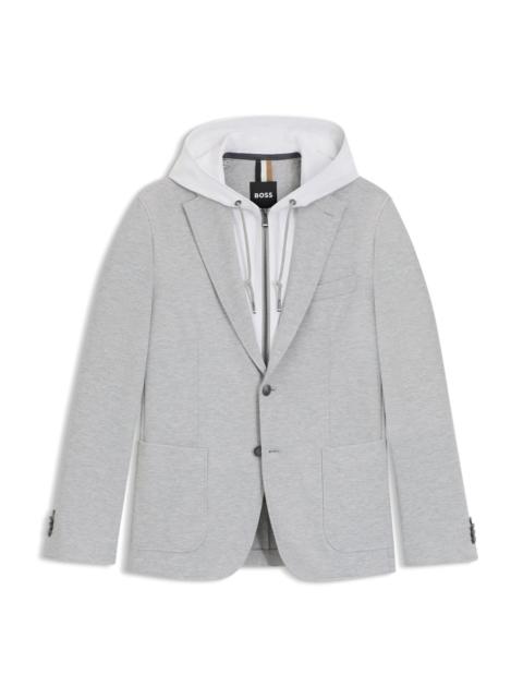 SLIM-FIT JACKET WITH INTEGRATED HOODIE