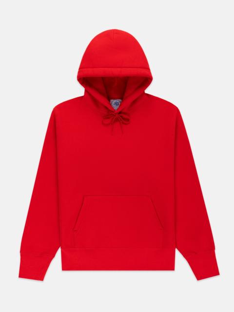 MADE-IN-USA RED HEAVYWEIGHT HOODIE
